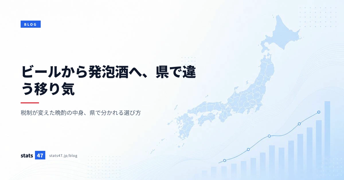 ビールから発泡酒へ、県で違う移り気