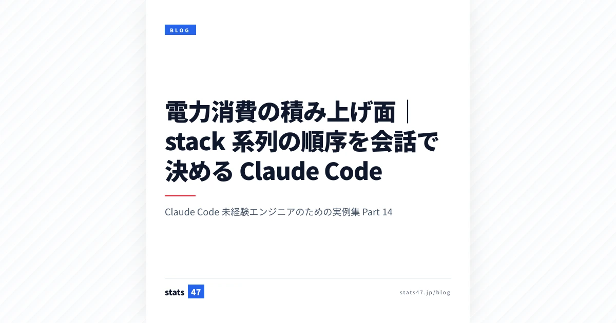 電力消費の積み上げ面｜stack 系列の順序を会話で決める Claude Code