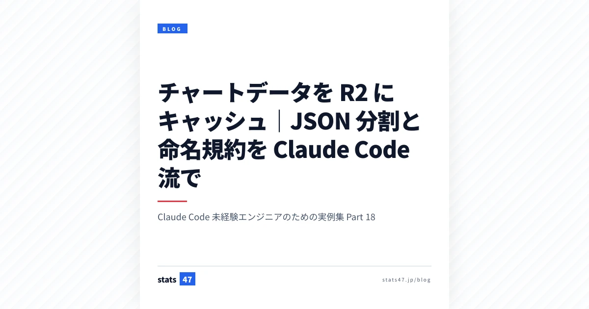 チャートデータを R2 にキャッシュ｜JSON 分割と命名規約を Claude Code 流で