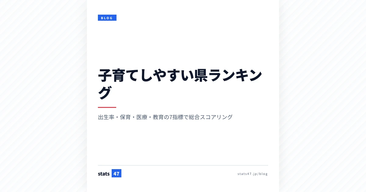 子育てしやすい県ランキング