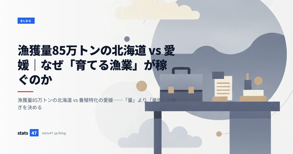 漁獲量85万トンの北海道 vs 愛媛｜なぜ「育てる漁業」が稼ぐのか