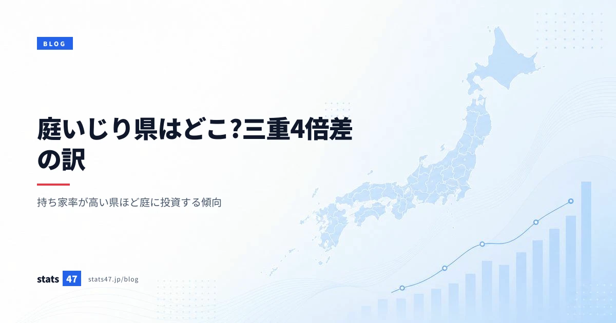 庭いじり県はどこ?三重4倍差の訳