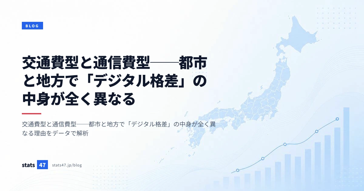 交通費型と通信費型──都市と地方で「デジタル格差」の中身が全く異なる