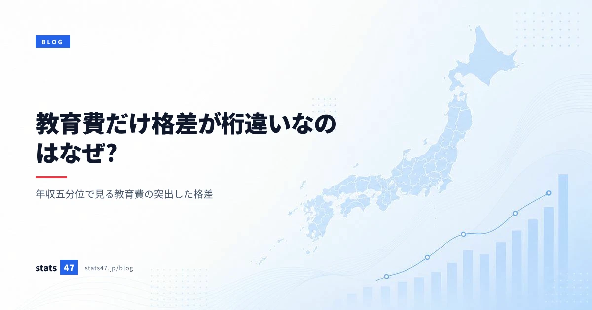 教育費だけ格差が桁違いなのはなぜ?