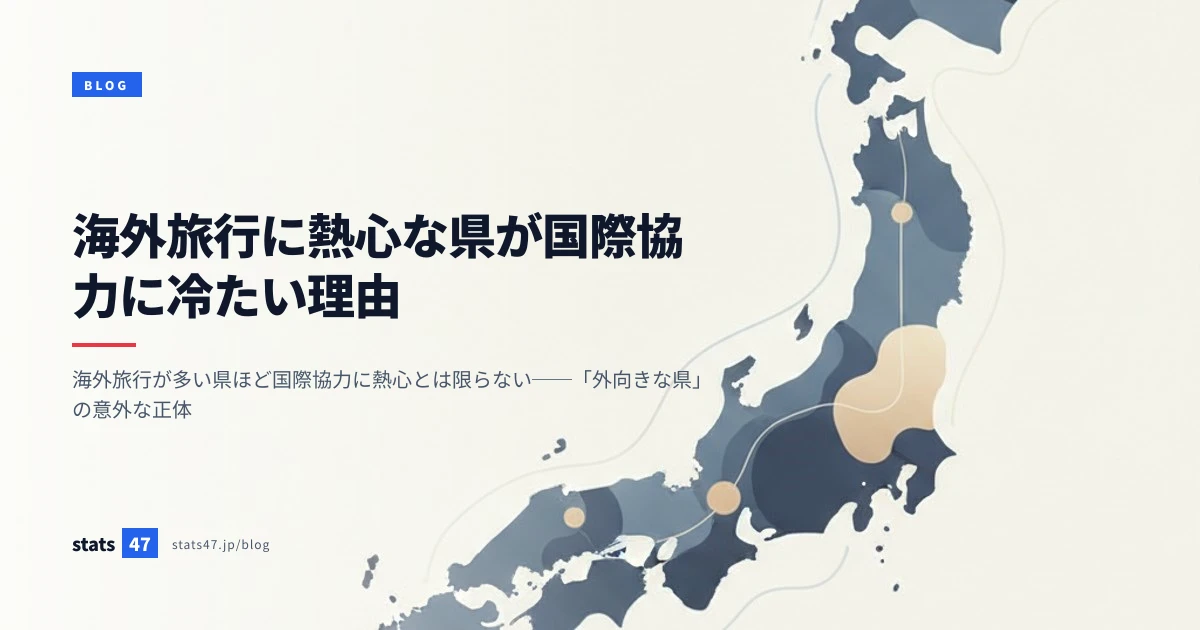 海外旅行に熱心な県が国際協力に冷たい理由