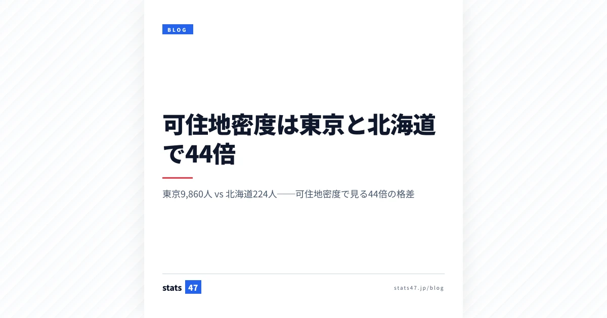 埼玉が昼夜人口比率で全国最下位の理由──高密度なのに昼間だれもいない