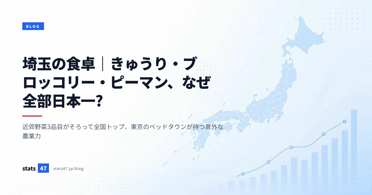 埼玉の食卓｜きゅうり・ブロッコリー・ピーマン、なぜ全部日本一?