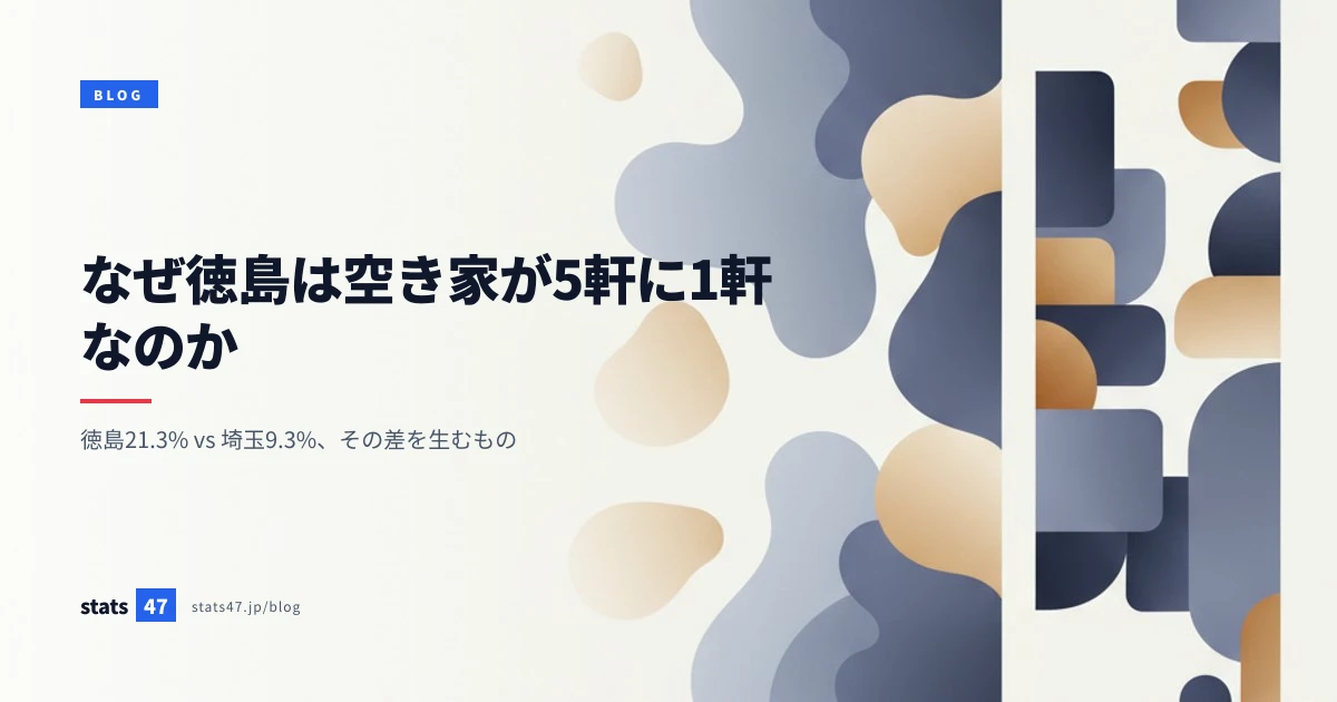 なぜ徳島は空き家が5軒に1軒なのか
